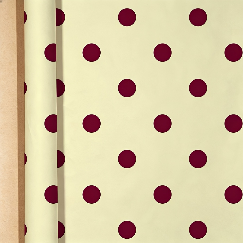 TEMU [2D ] 1 Rollo de Papel de Regalo con Estampado de Borgoña, para Envolver Regalos de Vacaciones y Decoración de Fiestas para Ocasiones