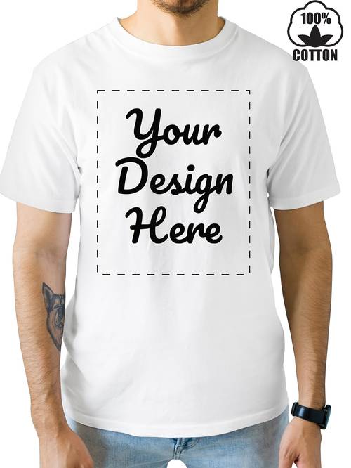 mens 100 cotton t shirt personalized short sleeve no feel label design custom your own printed tee recommended for summer gift recommendation