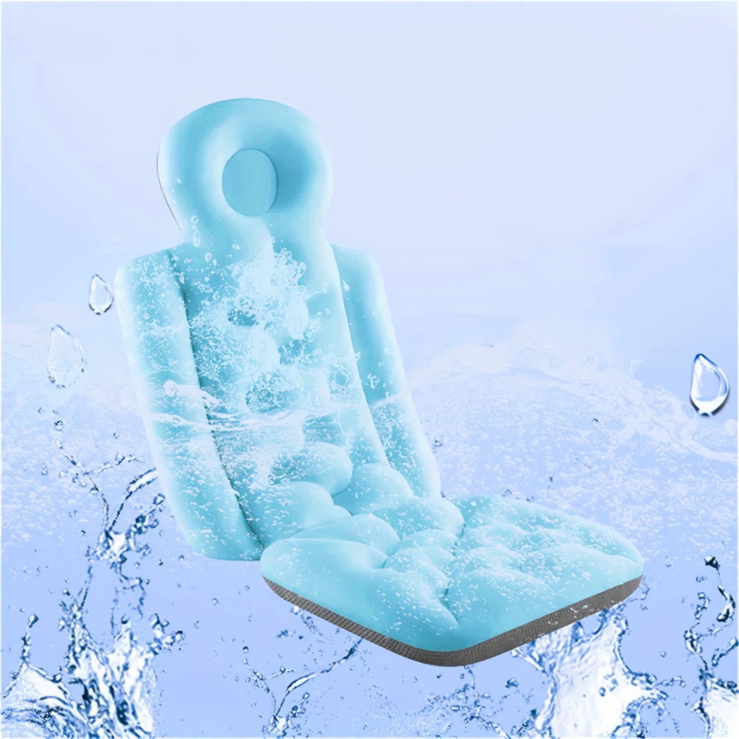 

Full Body Bath Pillow For Bathtub, Ergonomic Head And Neck Support Spa Cushion, Quick-dry, Non-slip Luxury Bathtub Accessory, Made With Polystyrene