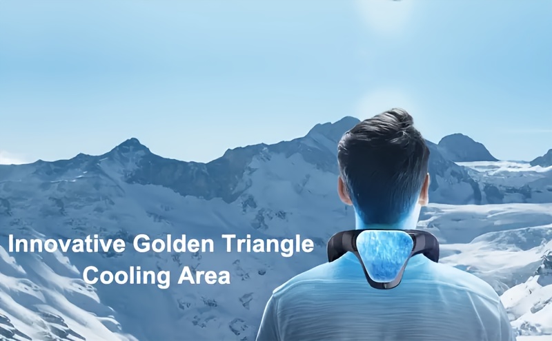 Neck Fan with Back Airflow, Ultra-Long Battery Life of 5200Mah, USB Fan Featuring Semiconductor Cooling Airflow, Bladeless Design, Portable Silent Air Conditioner, Rechargeable Essential for Holidays, Suitable for Both Women And Men