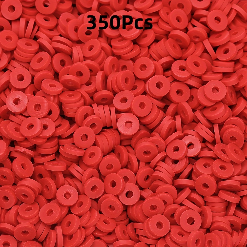 TEMU 350pcs 6mm Polymer Clay Beads Soft Clay Bead Assortments For Bracelet Necklace Earrings For Jewelry Making Supplies Beads And Bead Assortments