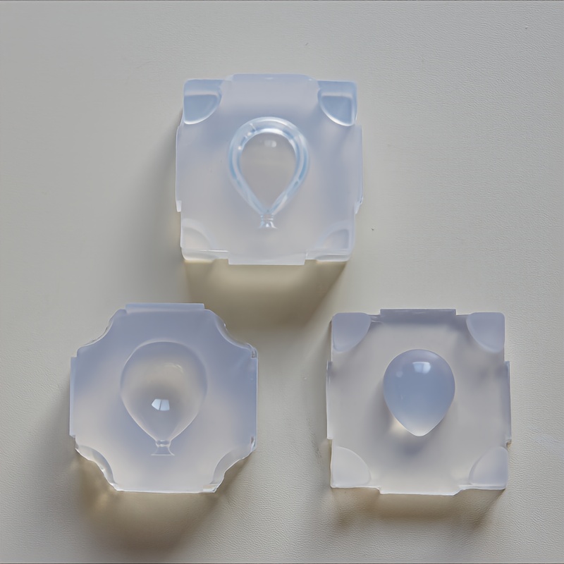 E-shop 3D Hohlballon-Epoxid-Silikonform 3er-Set, Handgemachte Harzflüssigkeitsform zur Herstellung von Flüssigsandballons Halb-dreidimensionalen