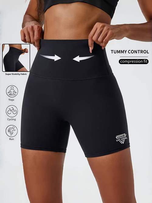 1 pieza pantalones cortos de ciclista para mujer, color nude, elasticidad, para yoga, ciclismo, correr, gimnasio, interior y exterior, de tela transpirable, para fitness, para verano, pantalones cortos deportivos para mujer