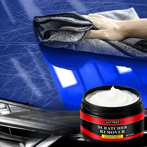 1set scratch repair polishing wax instantly removes scratches restoring car paint to suitable for cars motorcycles electric vehicles trucks quick polishing and waxing restoring car body with towel