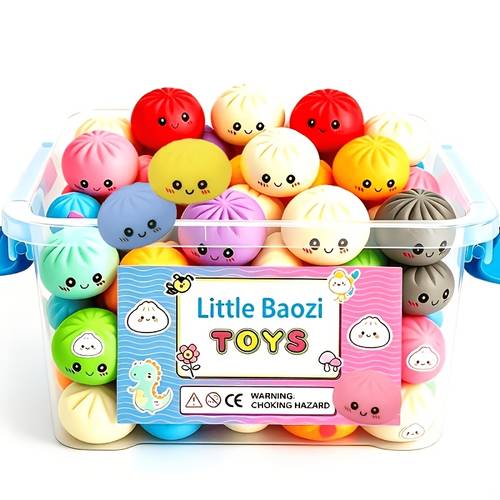 10 20pcs random color cute baozi plush toy adorable squeeze kids party gift toy classroom birthday christmas gift bag mini animal rice ball toy suitable for gifting gift birthday party novelty party gift