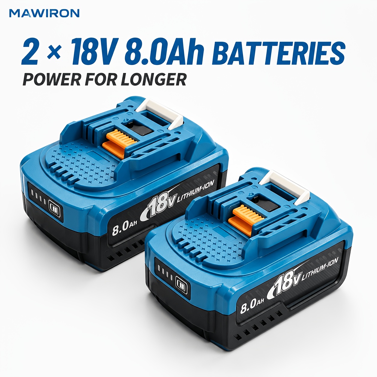 TEMU 2pcs 8000mah Battery 3a Compatible With Makita Power Tool 144wh Replacement Battery Bl1860b Bl1850b Bl1840b Bl1830b 194205-3 -400 Bl1830 With