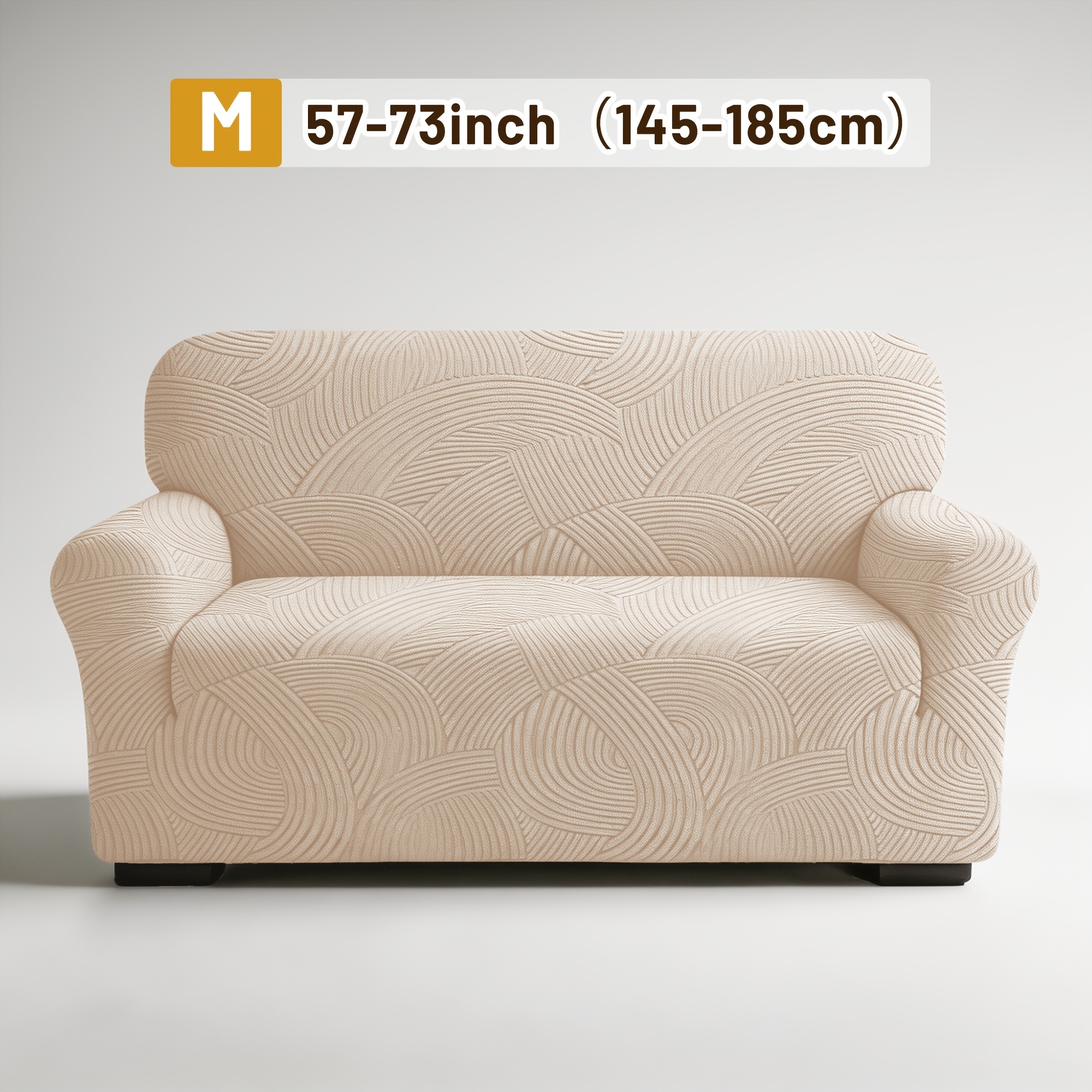 TEMU Housse de canapé extensible 1 pièce 1/2/3/4 places, jacquard géométrique dimensionnel à couverture intégrale, housse de -poussière moderne et ,