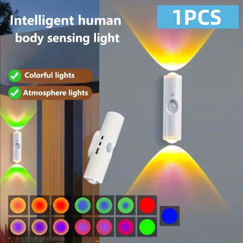 TEMU 7-color Rv Smart Lighting, Dual-head Cat , 3-color Adjustable Rgb Lighting, And Motion-activated , Suitable For Rv Lighting, Decoration - ,