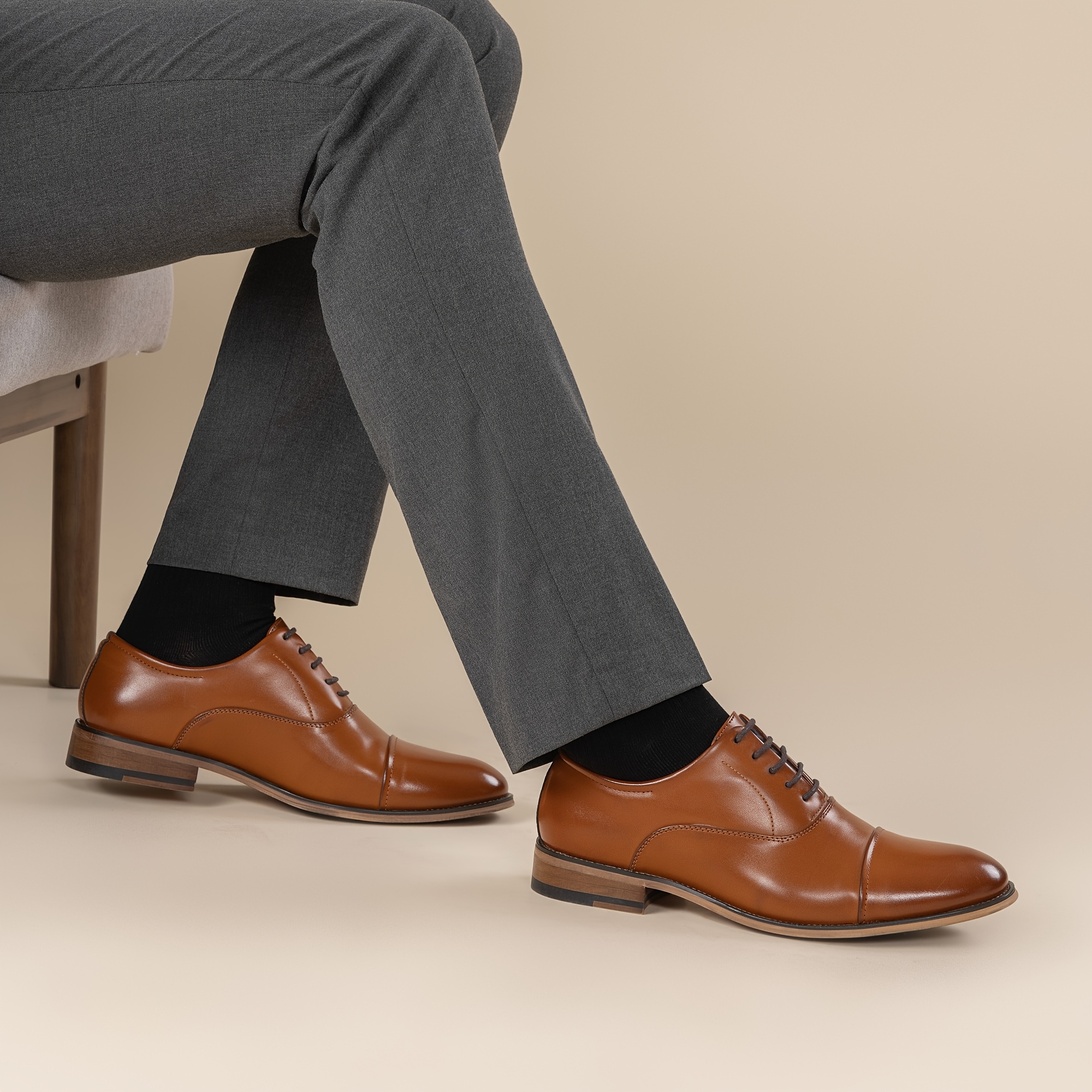 mens oxfords formal dress shoes men's shoes temu - Temu