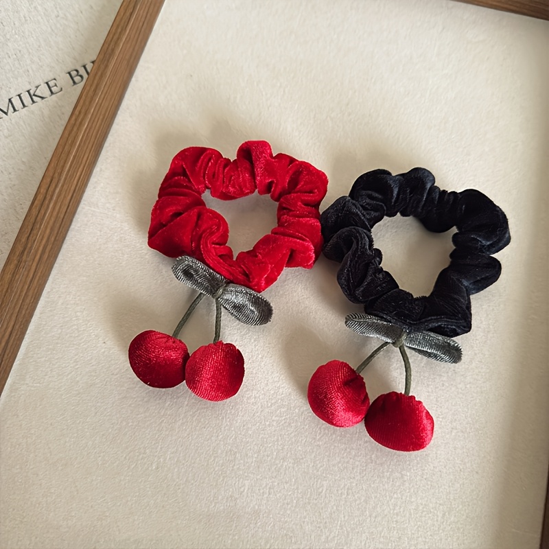 TEMU 2 pezzi Scrunchies per capelli in con fiocchi, elastici per capelli a imbottiti per e acconciature , dolci elastici per capelli