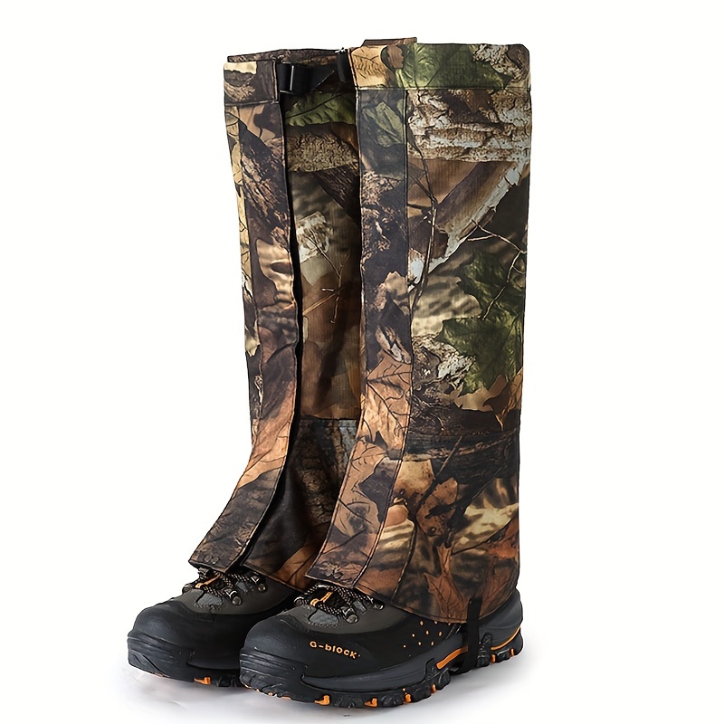 waterproof tear resistant leg gaiters for hunting hiking training oxford fabric mixed colors details 1