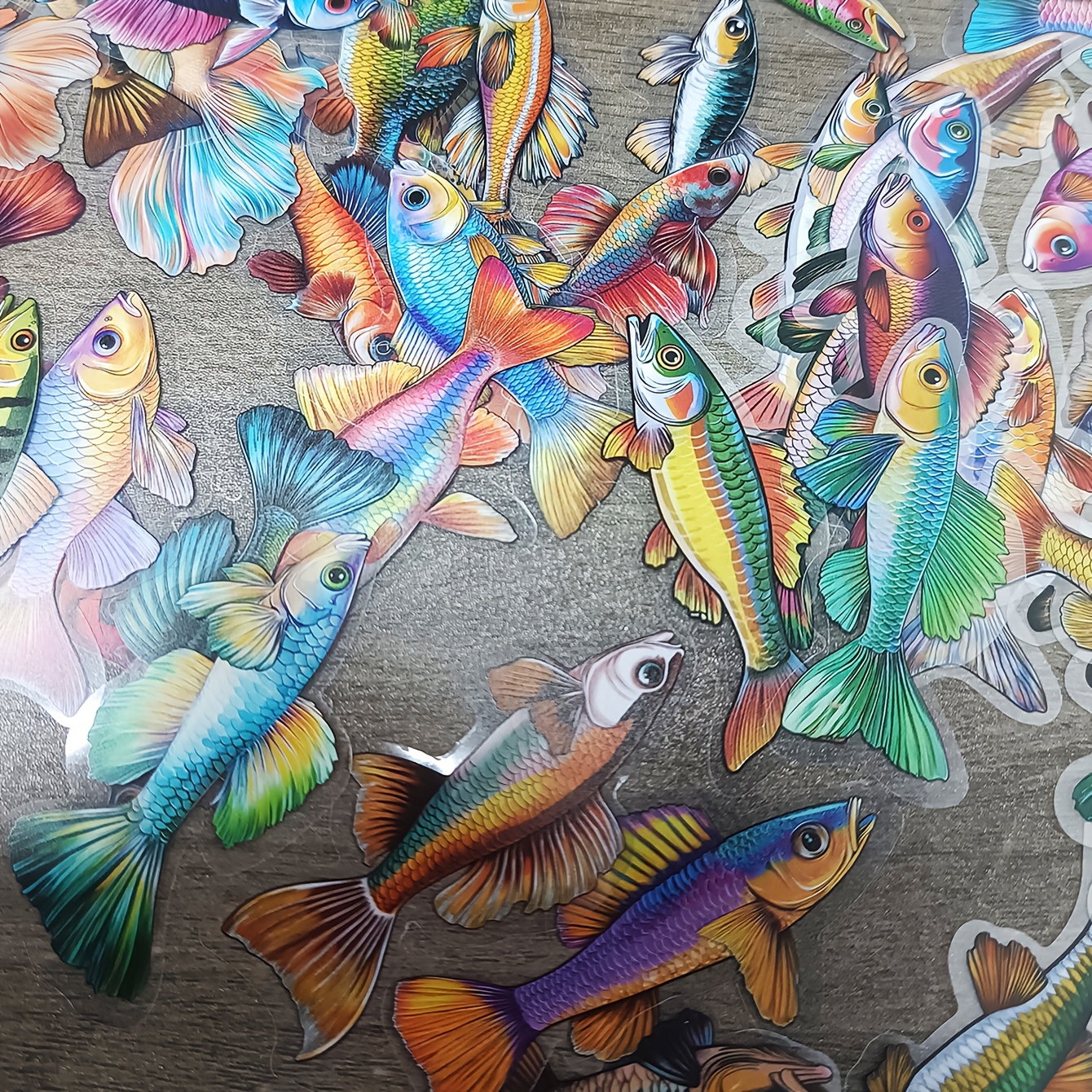 

50pcs Creative Fish Stickers - Matte , Self-adhesive Pet Decals For Diy Phone Cases, Scrapbooks, Journals, Guitars & Skateboards - Assorted Colors