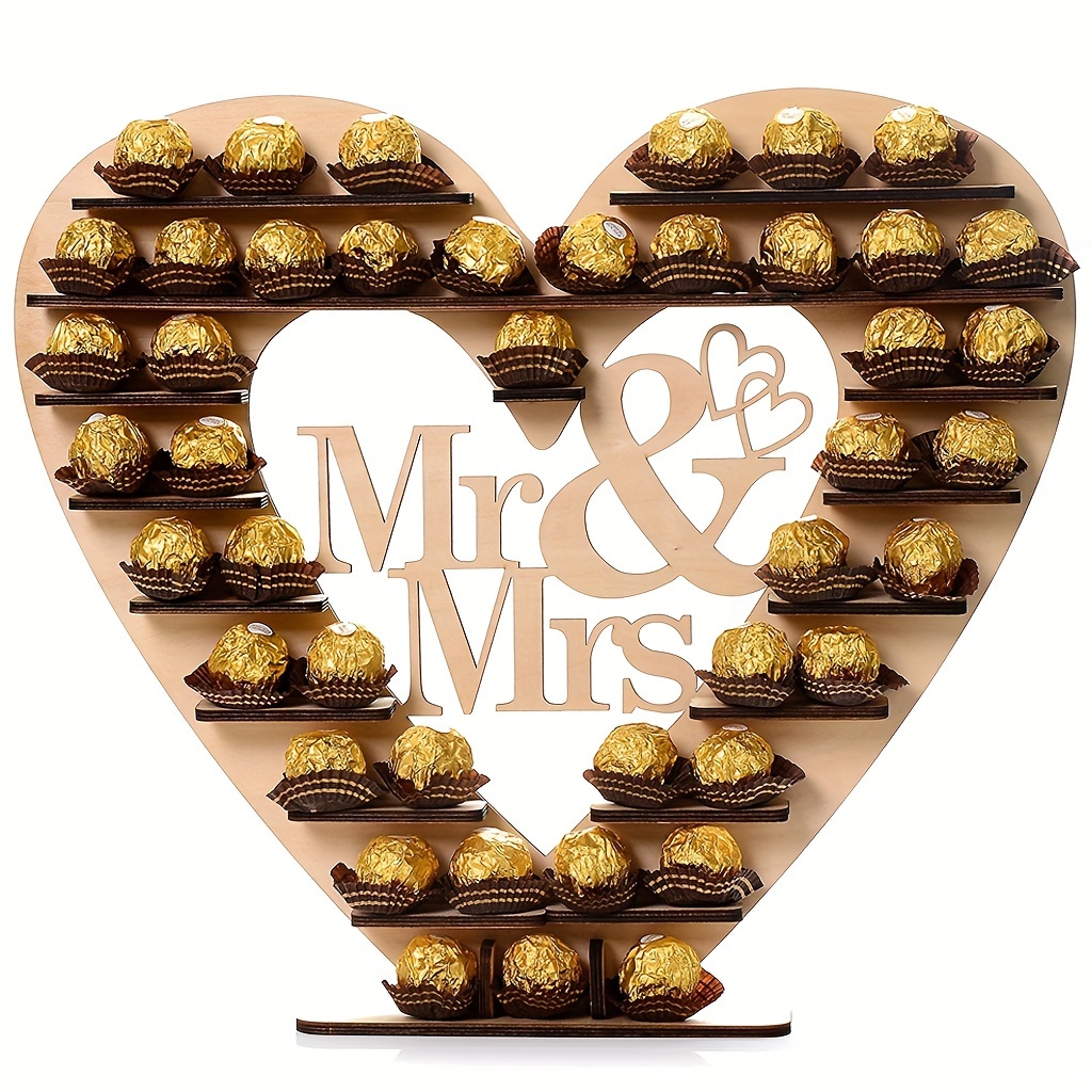 

-shaped Wooden & Display Stand - For Centerpieces, Decorations &