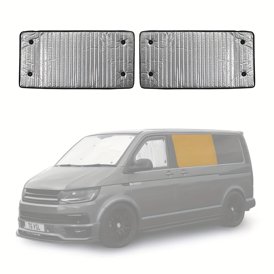 E-shop 2er Set Auto Fenster Sonnenblenden für VW T5 Transporter, Entwickelt für Innenraum, Thermische und Externe Seitenanwendung