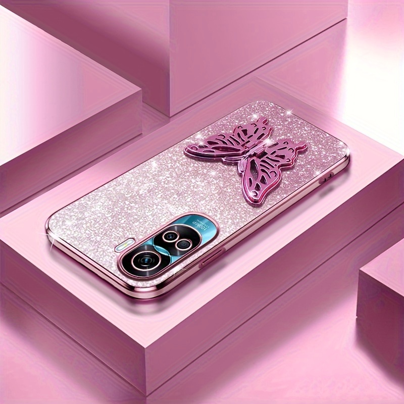 TEMU Phone Case: Soft Tpu Phone Case  With Stand shining Paper Compatible With Honor 70/honor 90/90lite/honor50/huawei Nova9/honor