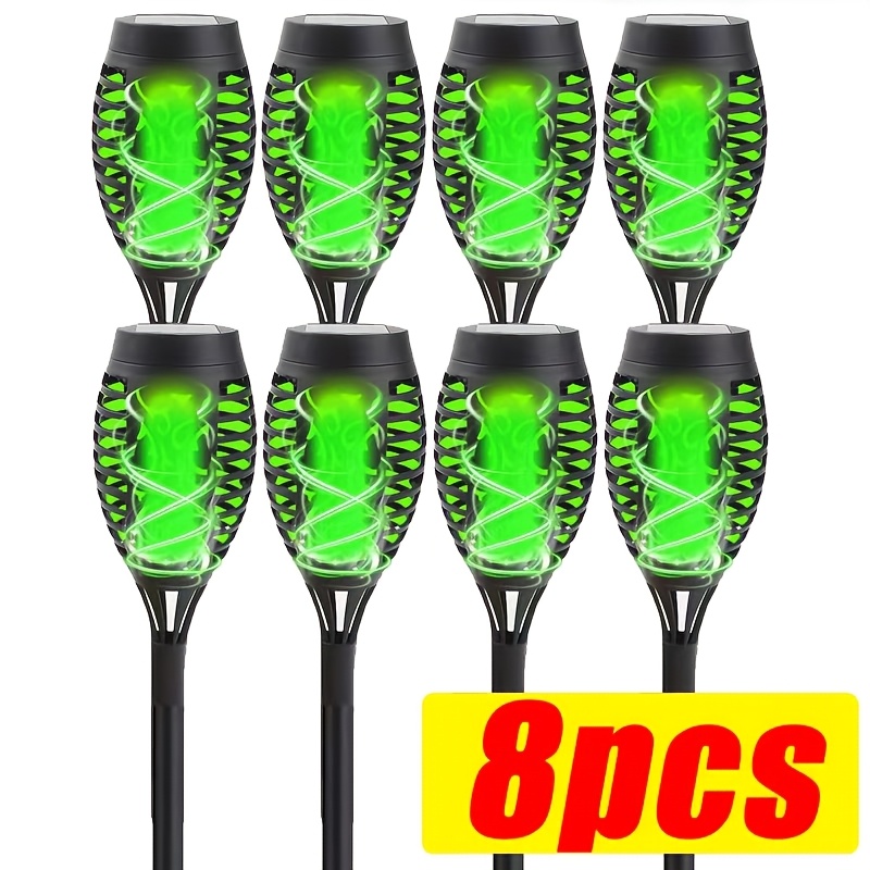 4 to 20pcs Outdoor Solar Torch Lights Warm LED Flame Effect for Yard Garden Decor IP55