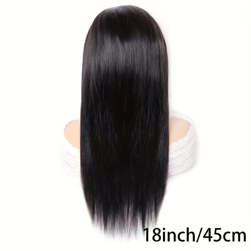 360 full lace front wig human hair straight 200 density - Temu display picture 1