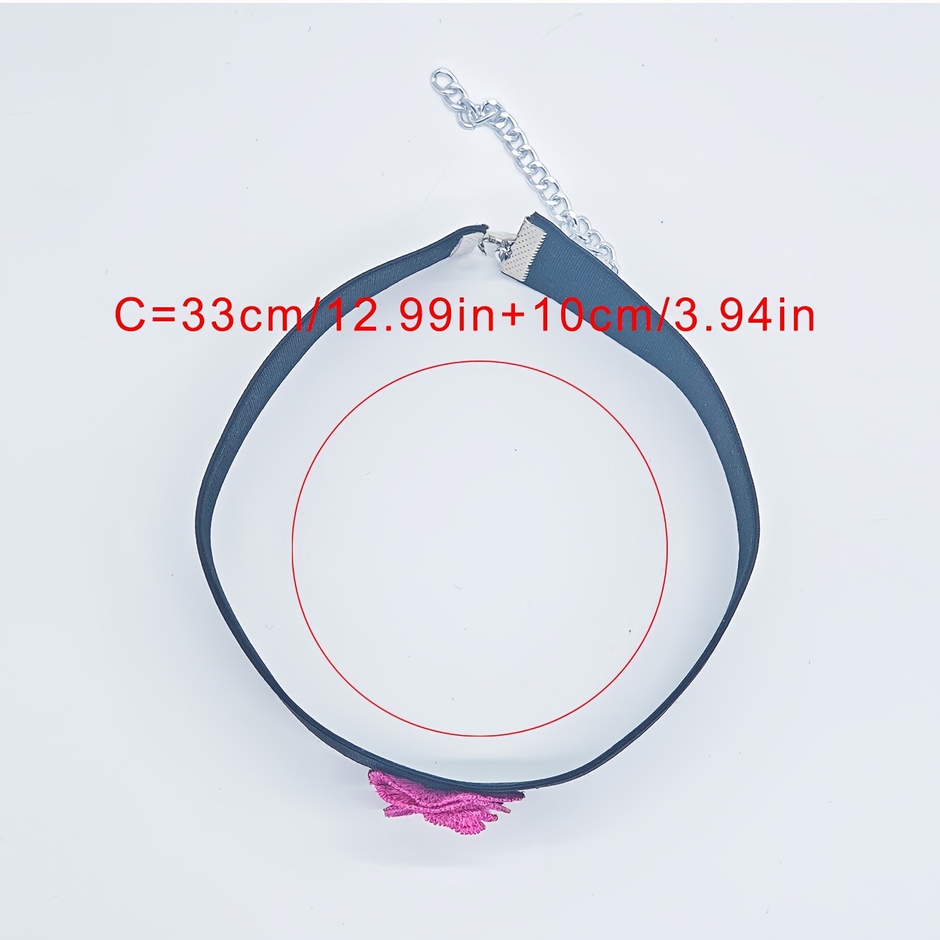 European Choker with Adjustable Floral Design Necklace