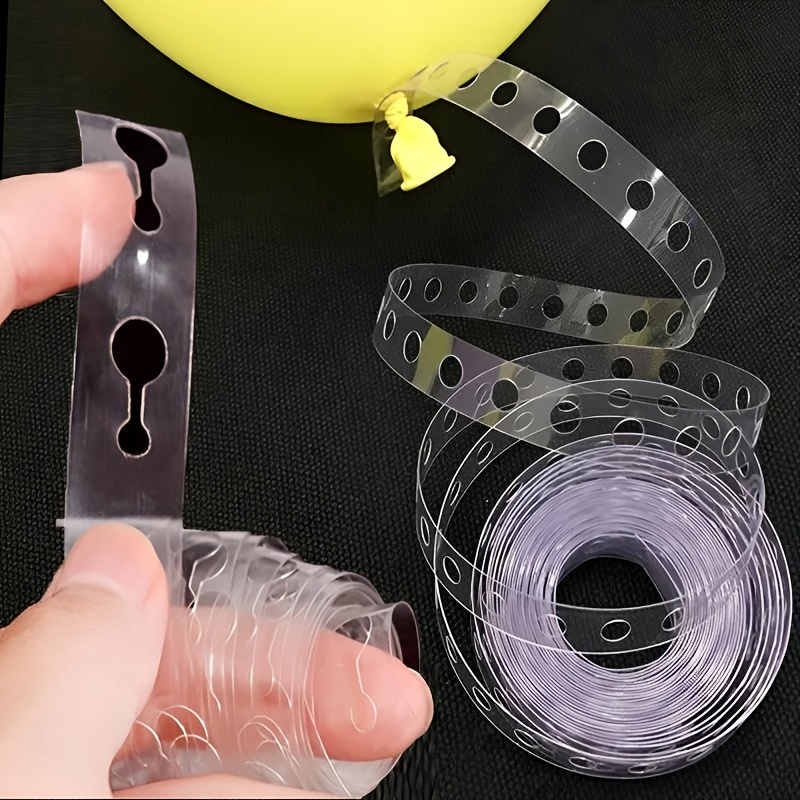 4 5 rolls of plastic balloon chains 5 meters each diy decorative balloon garland strips balloon   chain clasps double hole balloon arch ties suitable for birthday wedding party christmas party supplies halloween balloon accessories