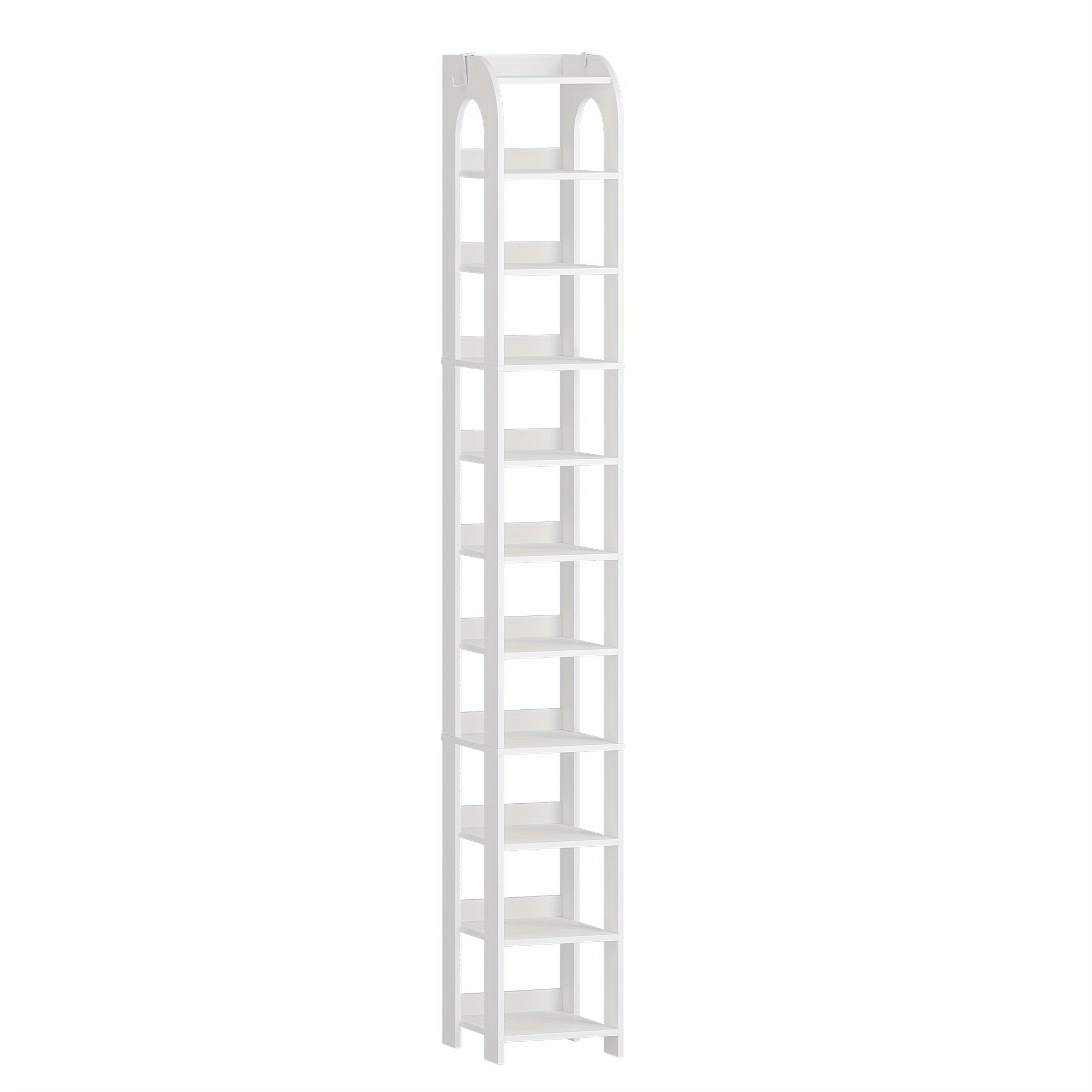 E-shop Vertikales Schuhregal, 11 Ebenen Schmaler Schuhschrank, Holzschuhe-Organizer für den Kleiderschrank, Eingangsbereich, Freistehender Schuh-Turm