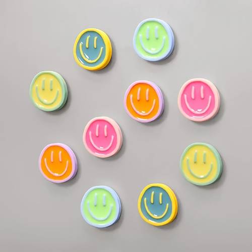 20pcs refrigerator magnets colorful smile face fridge magnets cute decorative magnets office magnets personalized fridge magnet for kitchen office whiteboard locker cabinet and dishwasher kitchen decoration home decoration