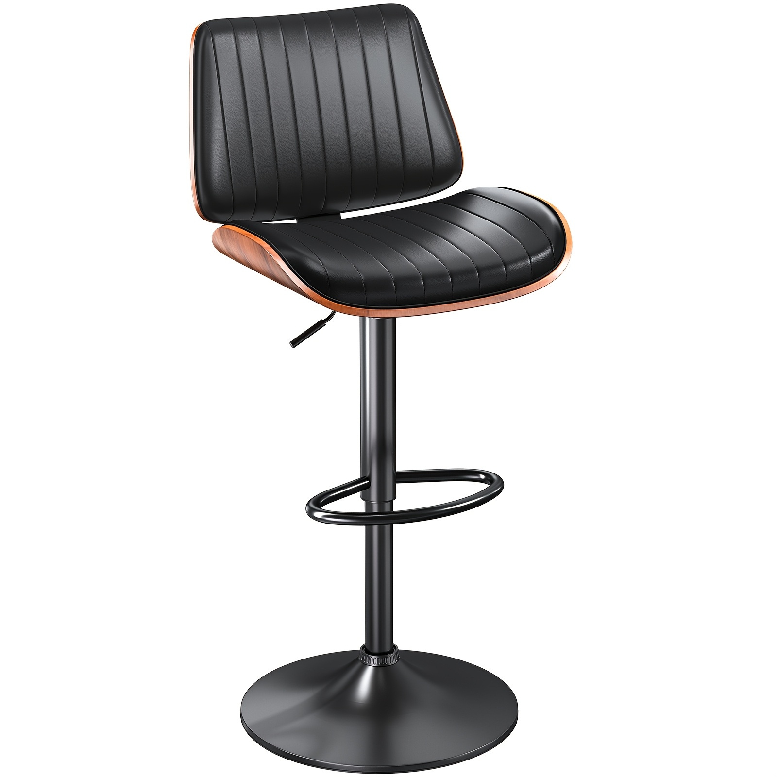 bar stools set of 1 2 armless adjustable swivel barstools pu leather kitchen counter height barstools kitchen counter height barstools with back support for dining room kitchen and living room Product details 9