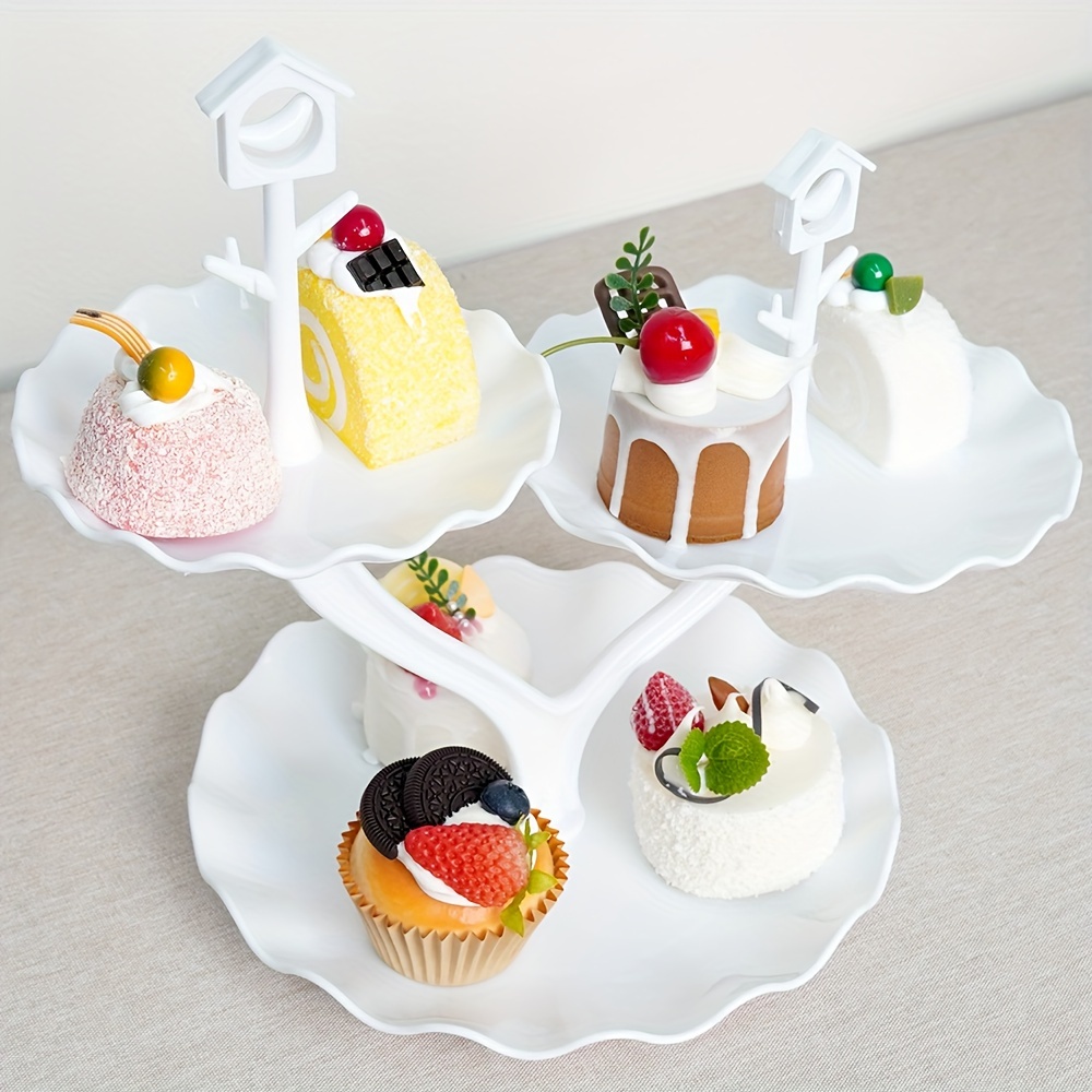 

1pc 3-layer Cupcake Display Stand, Snack Dessert Cake Tower, Candy Plate, Snack Cookie Plate, Multi-layer Fruit Plate, Wedding Party Table Decoration Supplies