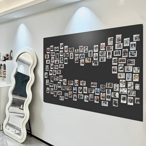 item picture 60X90Cm Magnetic Photo Wall Board with Message Board - No Drill Magnetic System Suitable for Walls/Ceilings/Fridges, Modern Photo Display Panel, PET Board for Office Decor, Installation