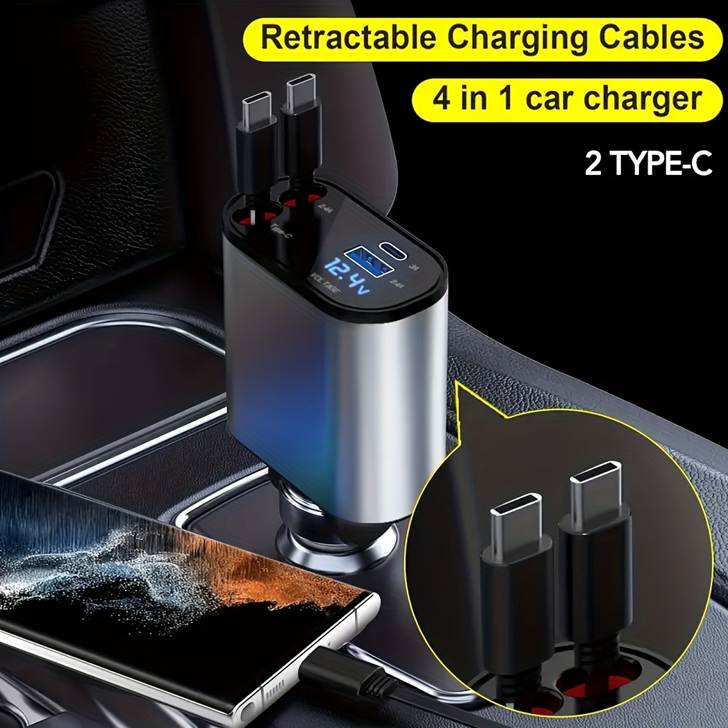 Retractable Car Charger 1 Fast Car Phone Charger Retractable - Temu