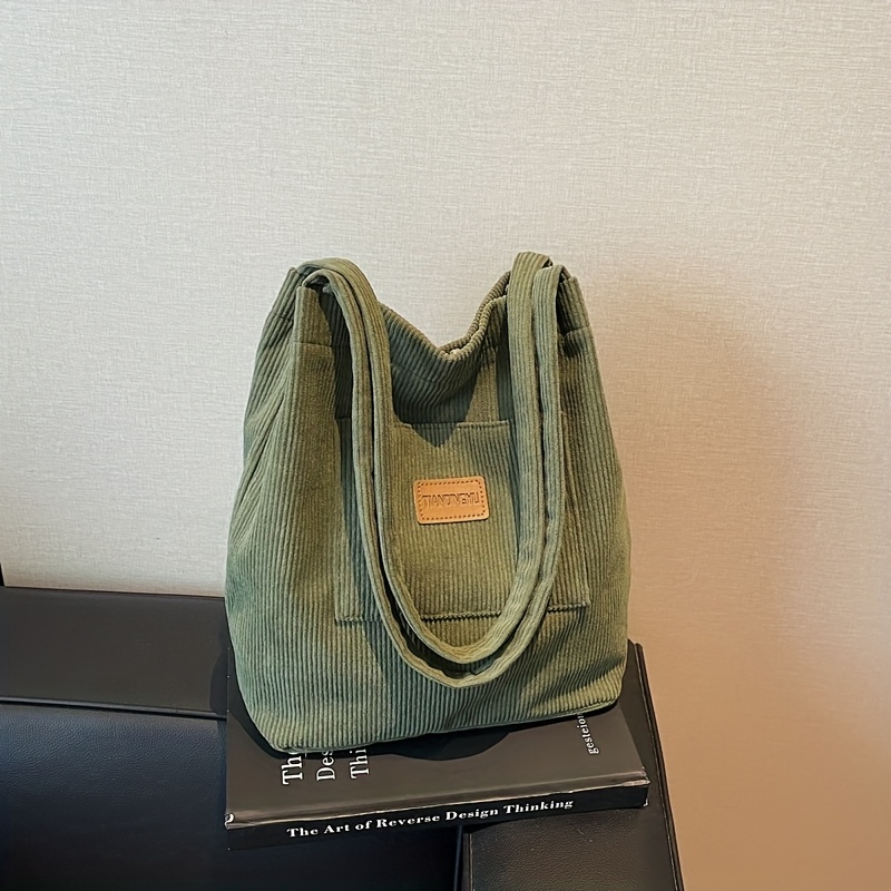 E-shop Modische Schultertasche im gewünschten Stil, kann als Schultertasche oder Tote Bag verwendet werden. Cordtasche mit großem Fassungsvermögen, für