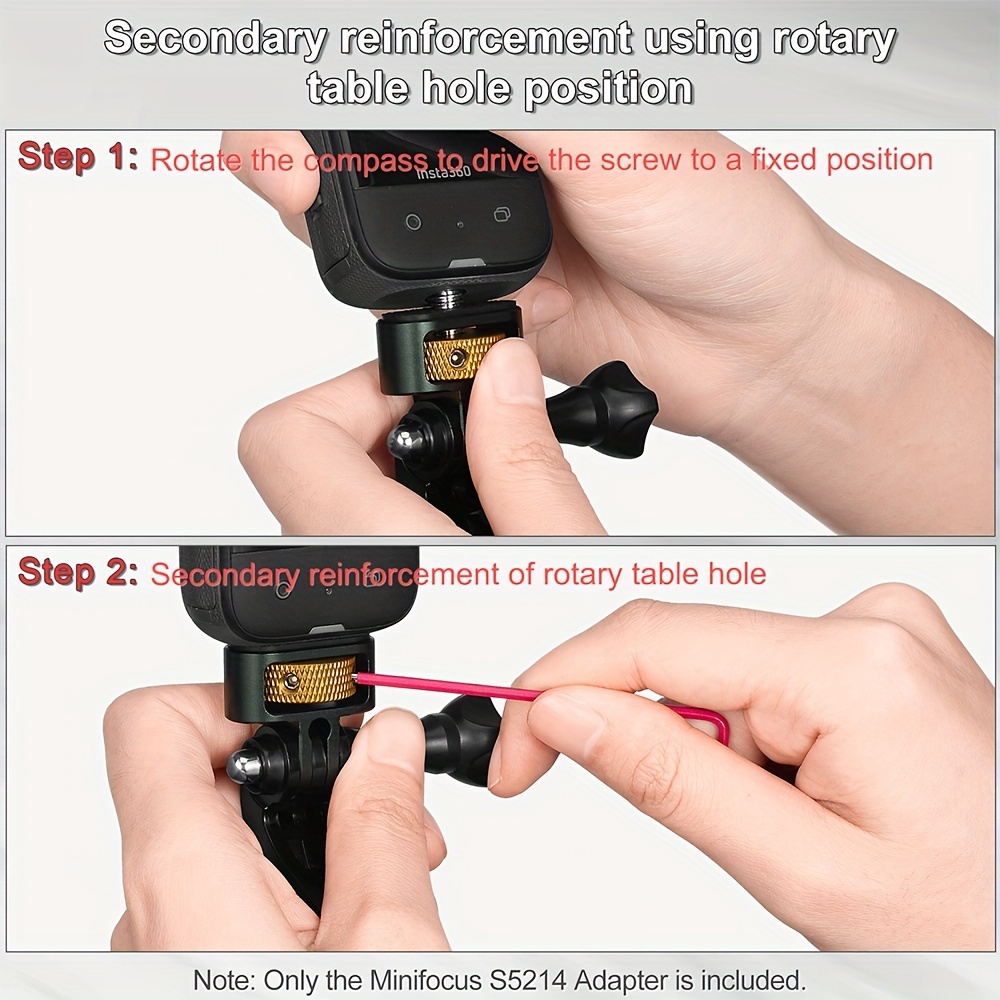aluminum cnc 1   adapter for gopro hero 12 11 10 9 8  360 x4 x3     and more standard 1 4 accessories details 6