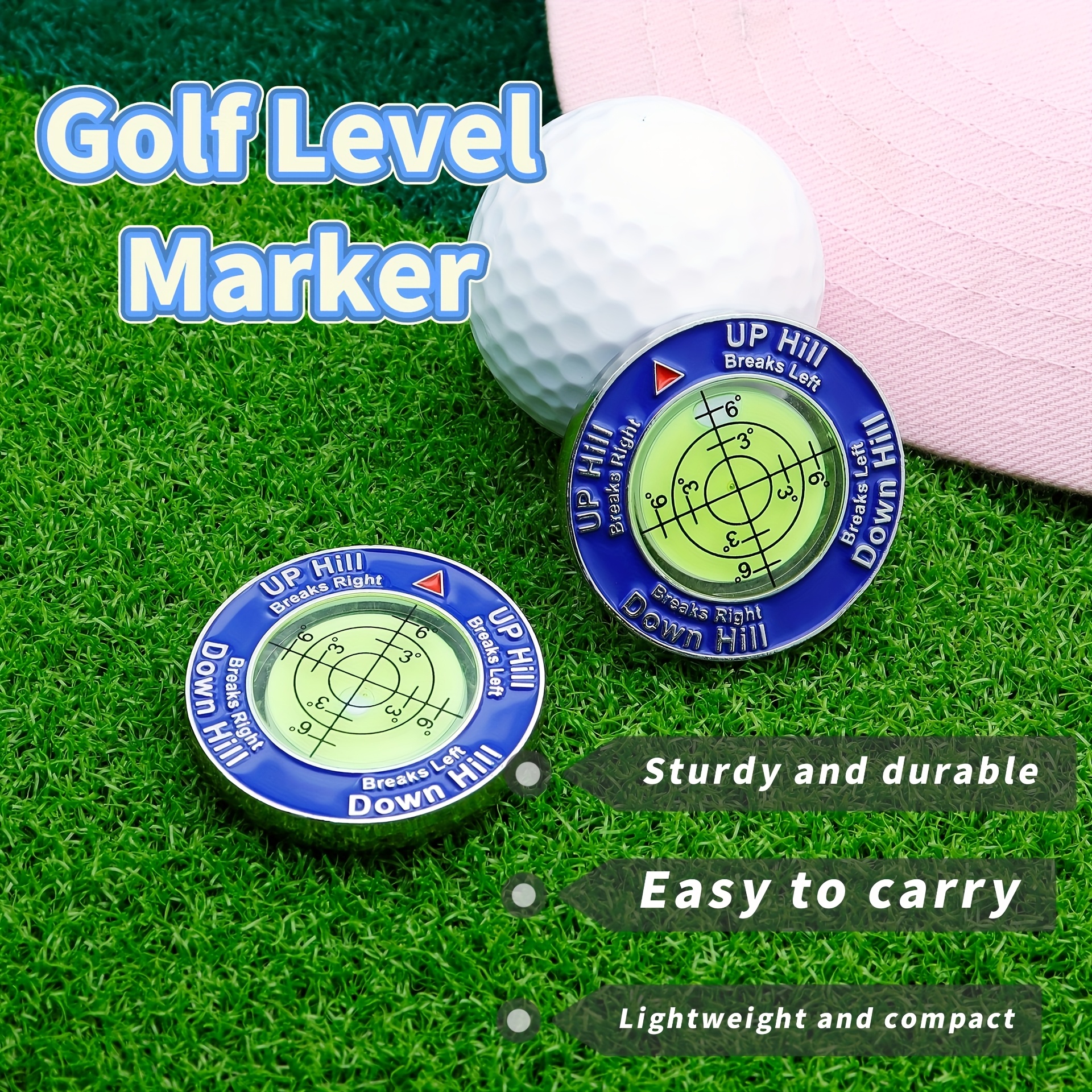 1pc professional golf green reading tool with bubble level accurate putter assistant   suitable for men and women ideal golf gift golf additions blue