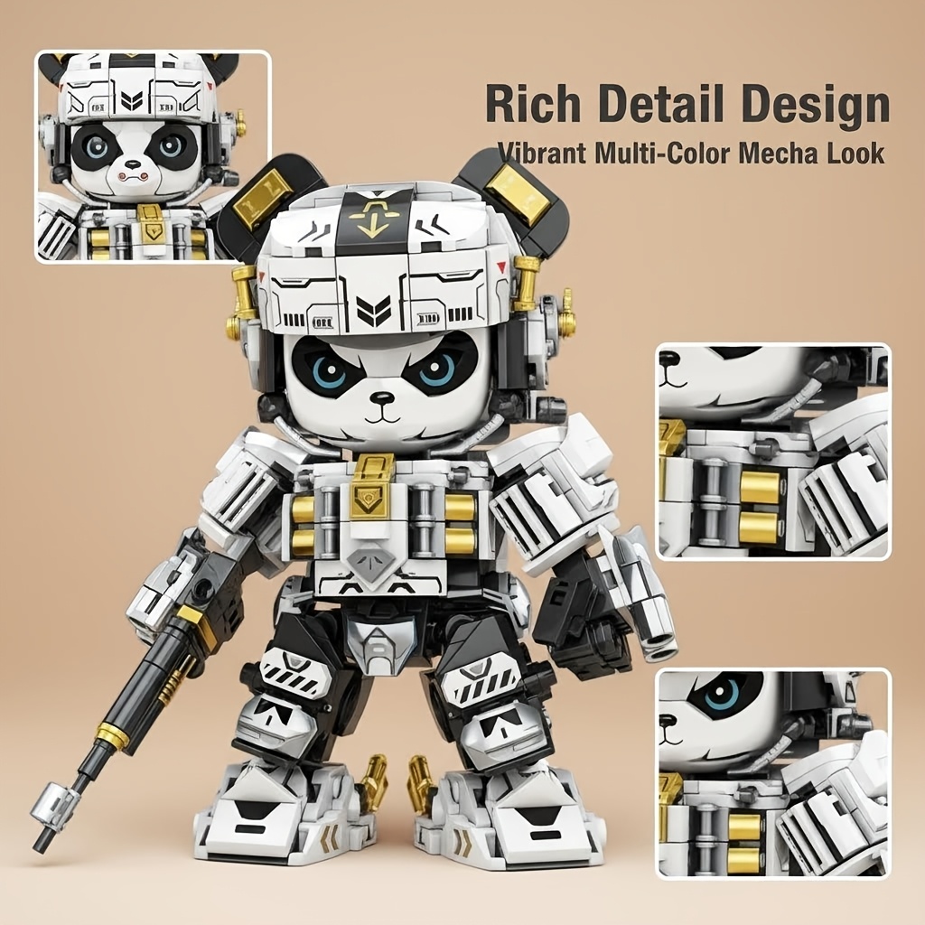 Cute Twelve Zodiac Animal Mecha Building Block Set