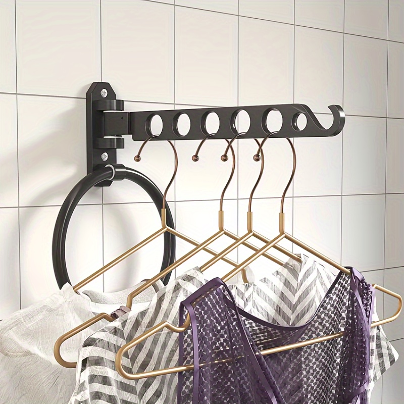 Space Aluminum Gun Gray Fold Left Right drying Rack: Wall - Temu