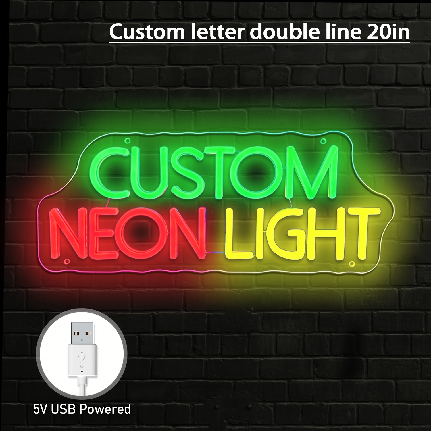 

Neon Light Sign: Personalized Led , Usb , Brightness, Key , Mountable, , Suitable For Parties, , And