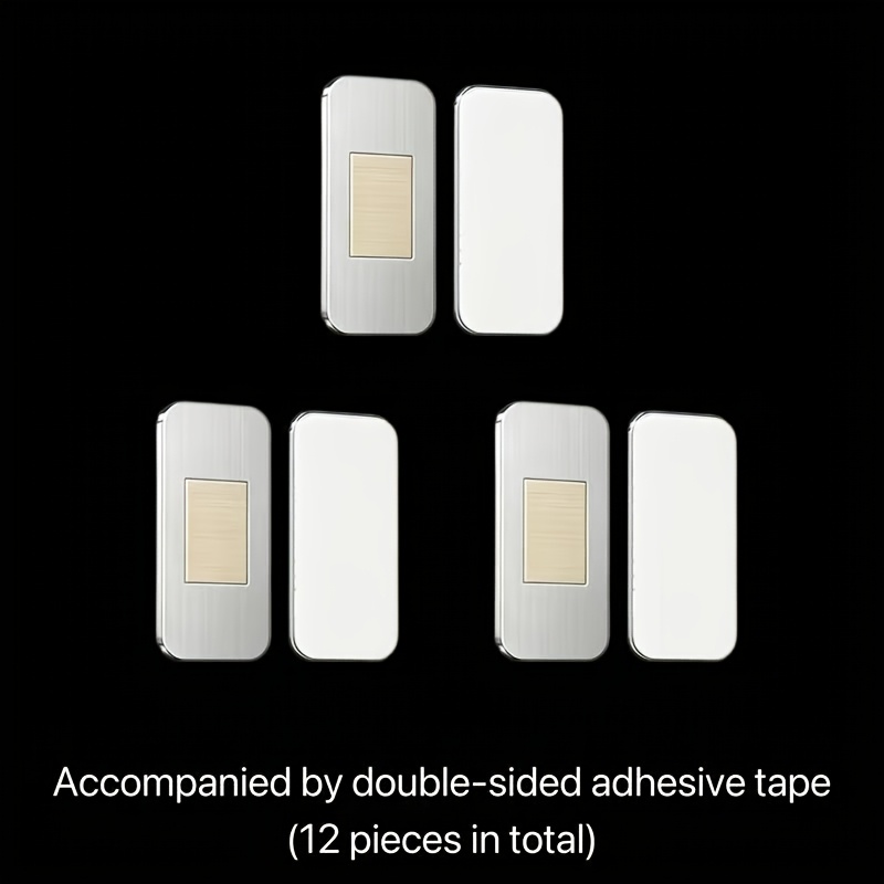 TEMU Stainless Steel Ultra-thin And Powerful Magnetic Cabinet Door Suction, Installed On Kitchen Cabinets, Wardrobes And Drawers Without Drilling,