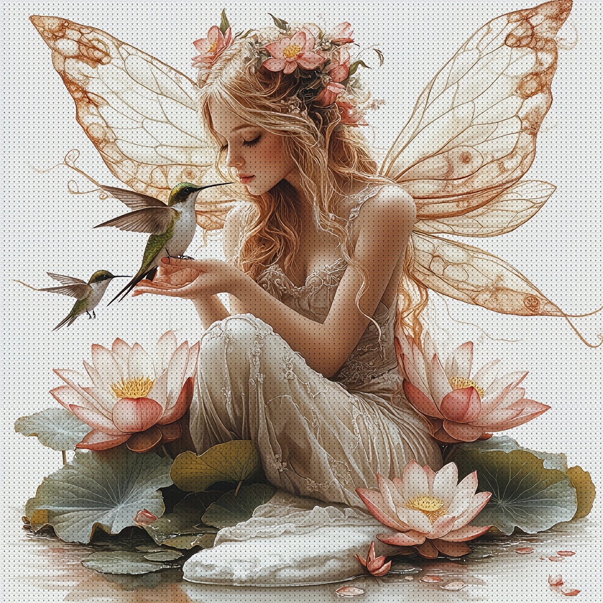 TEMU Jozysh 1 Set 30x30cm-11.8x11.8inch/40x40cm-15.7x15.7inch Frameless 11ct/14ct Printed Fabric Cross Stitch Diy Kit, , Relaxing Diy Embroidery Kit