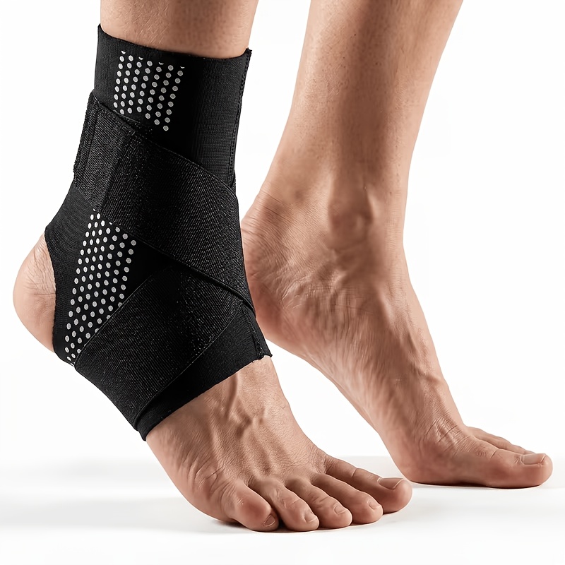 TEMU 1pc Support de cheville ajustable, Protection de poignet et pied de compression respirante, Exercice de fitness unisexe