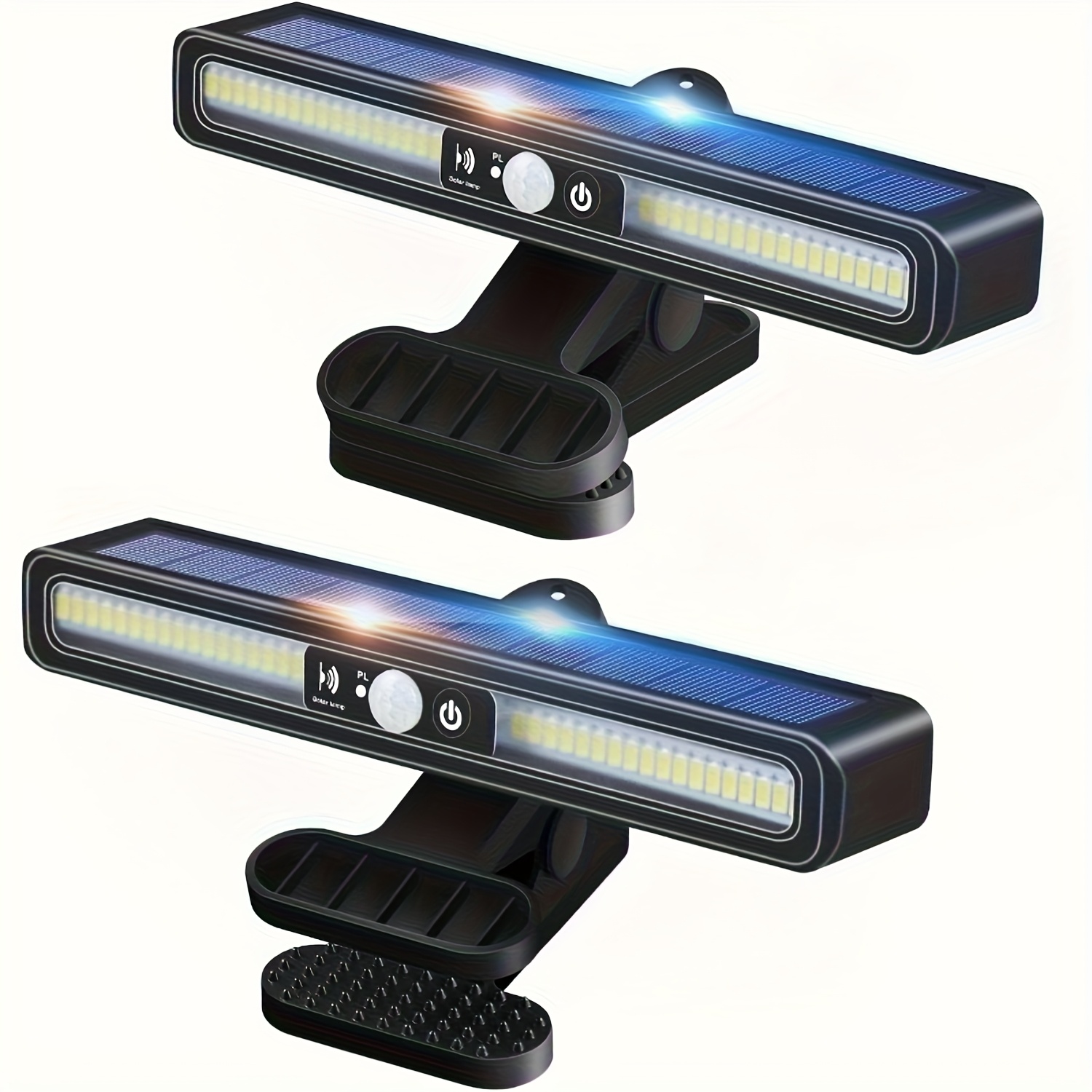 TEMU 4/2/1 Pack Of Solar Outdoor Sensor Clip Light-ip65, High-brightness 5630led, Automatic , Clamped Or Wall-mounted, Suitable For Camping, Garage,
