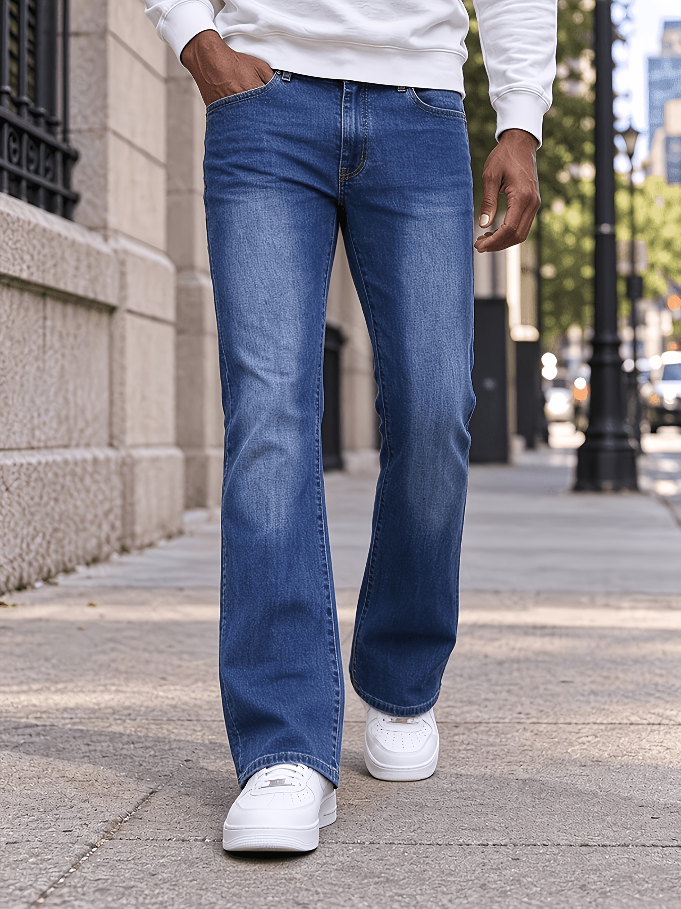 boot cut jeans men sold on Temu United States