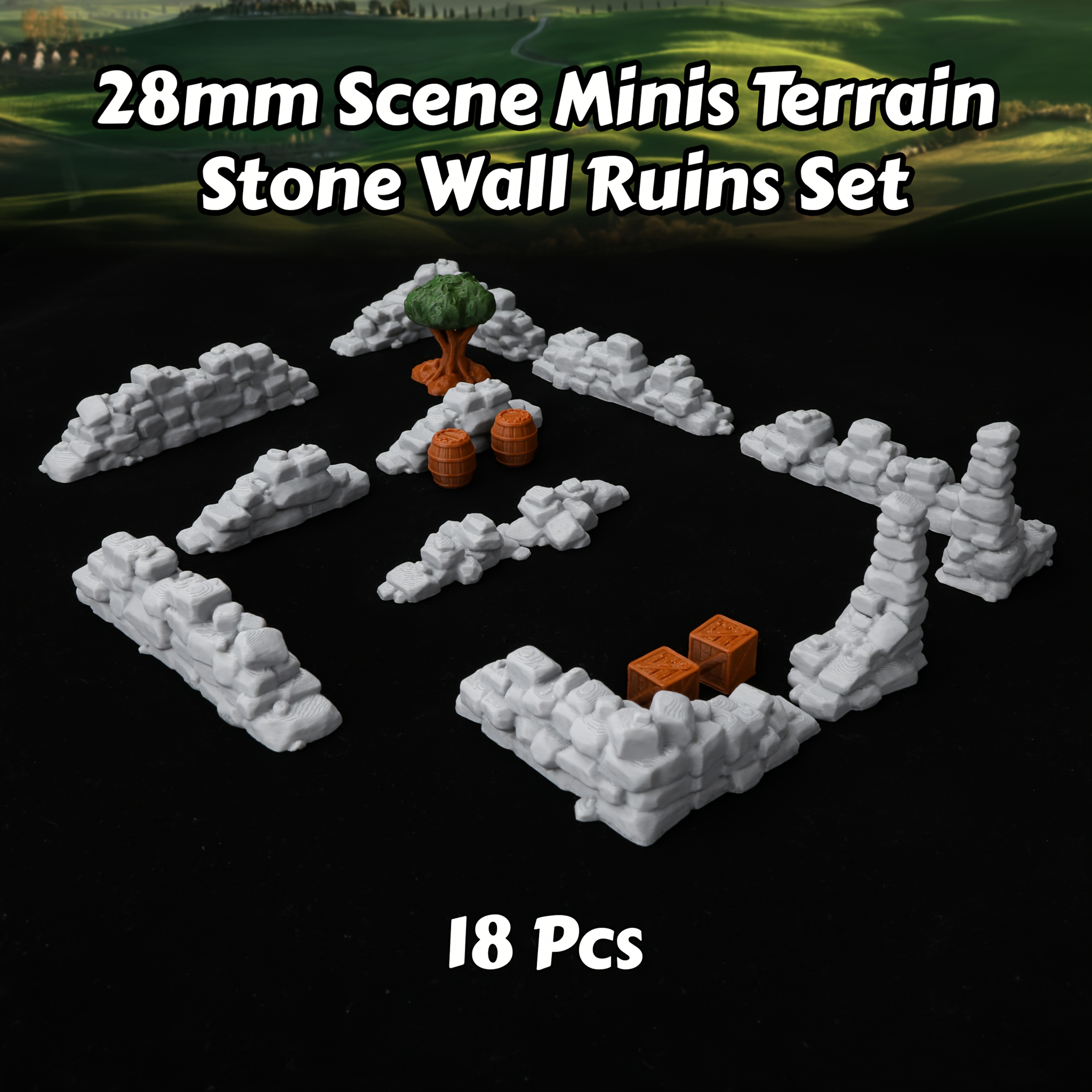 Spukwindmühle DND-Gelände – 3D-gedrucktes Terrain Für Dungeons & Dragons, 28 Mm Kompatibel