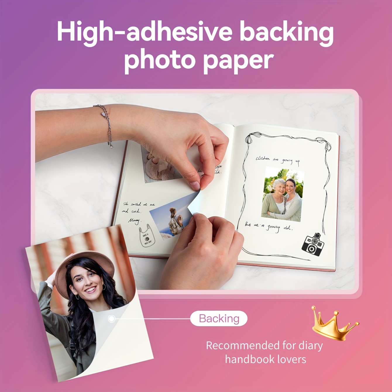 portable photo printer with wireless   313dpi high definition resolution usb powered compatible with ios   smartphones pink white options travel party use photo printing   durable construction 3