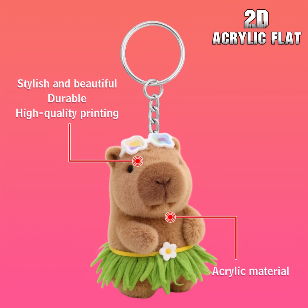 TEMU [2d Flat] [2d Flat] [ ]2d Flat[]2d Flat2d Flat - 1 Exquisite "cartoon Cute" Acrylic Keychain - Durable Decorative Gift, Suitable For Birthday