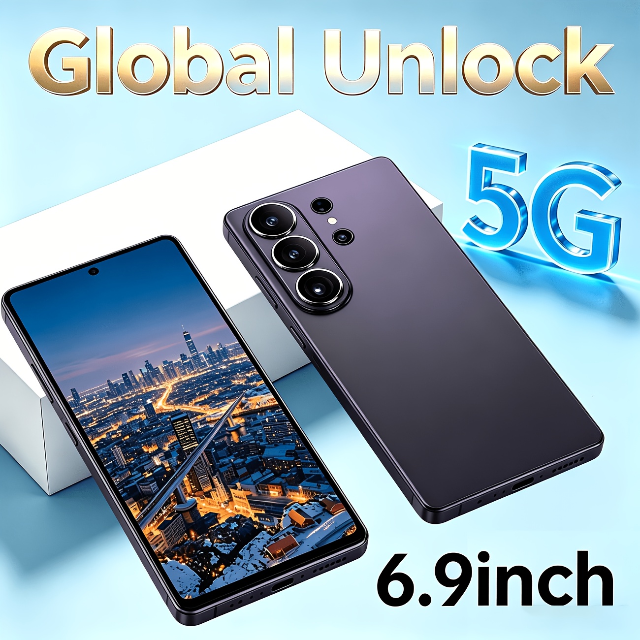   version  ed smartphone with 5 , 4gb+64gb memory,   and face  . built-  and lcd screen, full accessories included,   daily   and holiday presents. Product details 5
