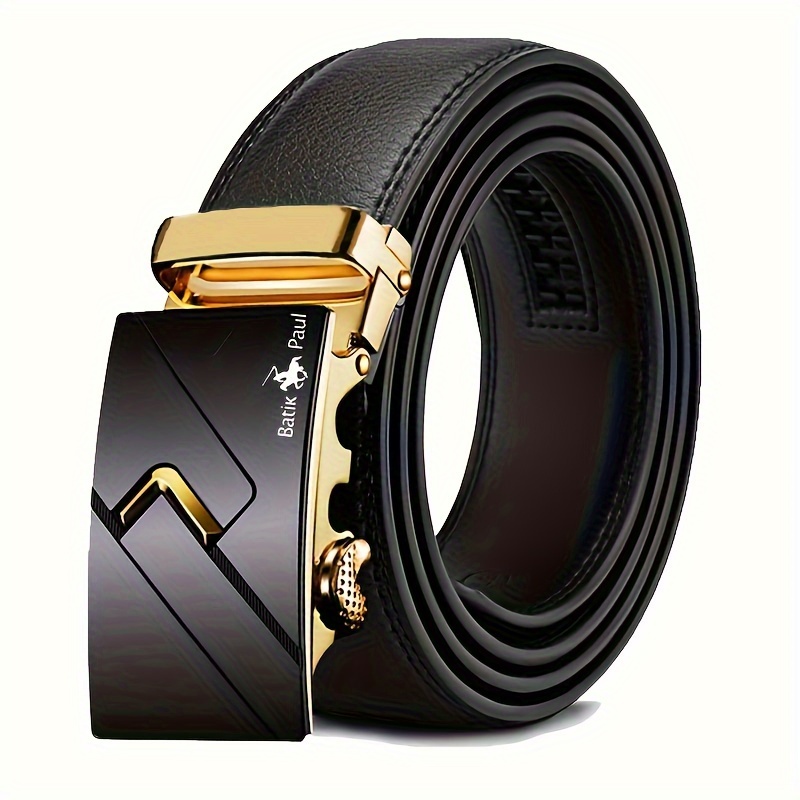 

Men's Genuine Leather Cowhide Belt, Automatic Buckle Business Casual Belt, Middle-aged And Young Fashion Belt