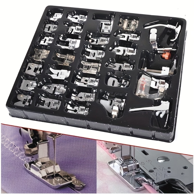 Image of Sewing Machine Supplies Presser Foot Feet For Sewing Machines Feet Kit 32pcs