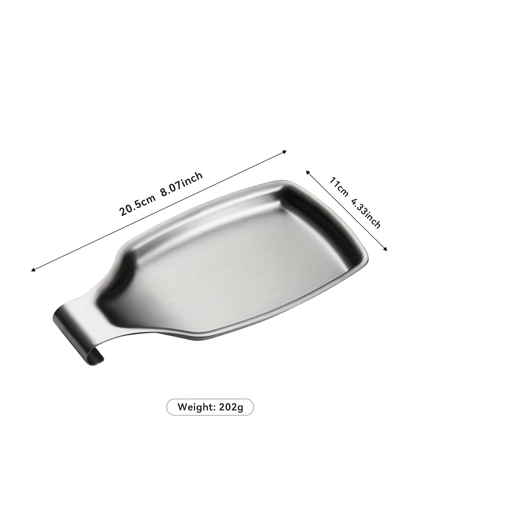 E-shop 1 Stück 304 Edelstahl-Löffelabstellvorleger mit perforiertem Design - Ideal für Küchenutensilien, Löffel und Schöpfe - Strapazinös und leicht zu