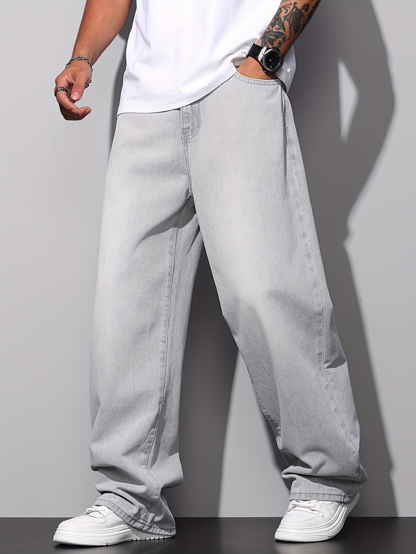 CD418 Herren Bequeme Jeans Mit Trendigen Ziernähte Produktbild-Vorschau 12