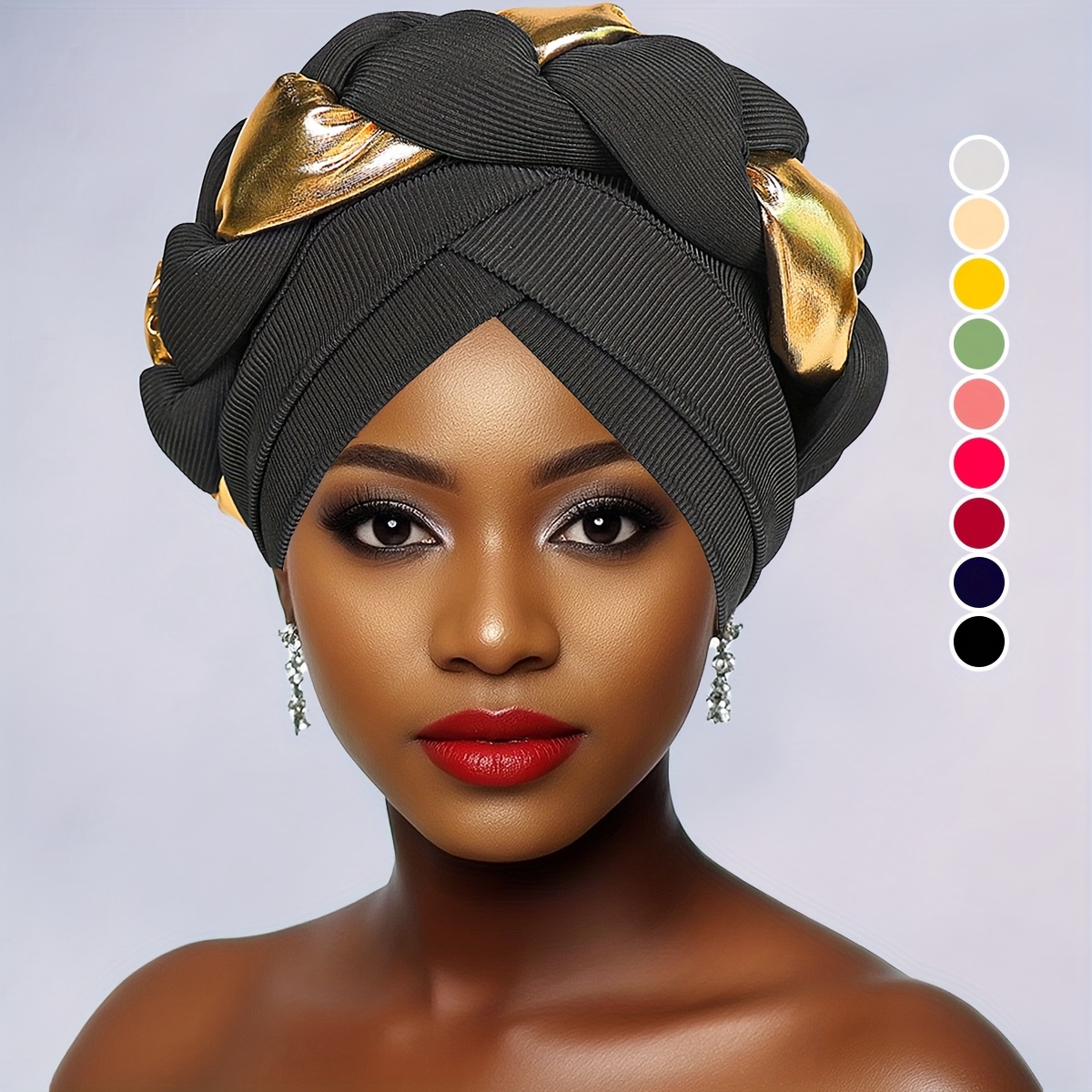 Turbante Artesanal de Estilo Exagerado com Nó 4