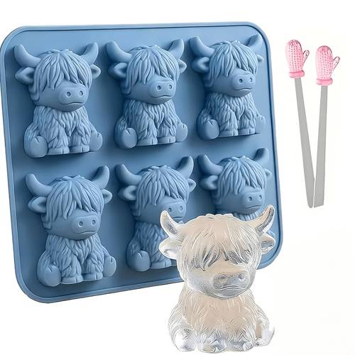 highland cow with mini tongs making whiskey cocktails iced coffee and easy to release and non stick